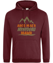Load image into Gallery viewer, Aros mae’r mynyddau mawr - Hwdi